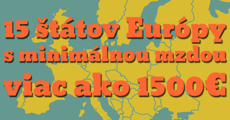 Mapa Európy a text 1500 eur